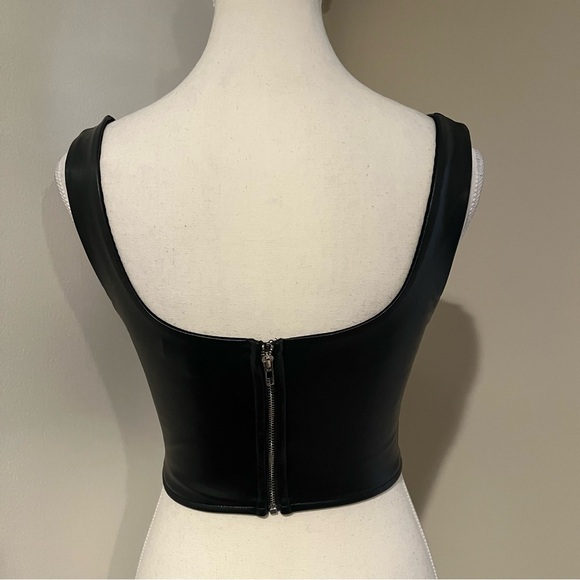 Edit by Nine Black Faux Leather Black Corset - Picture 3 of 3